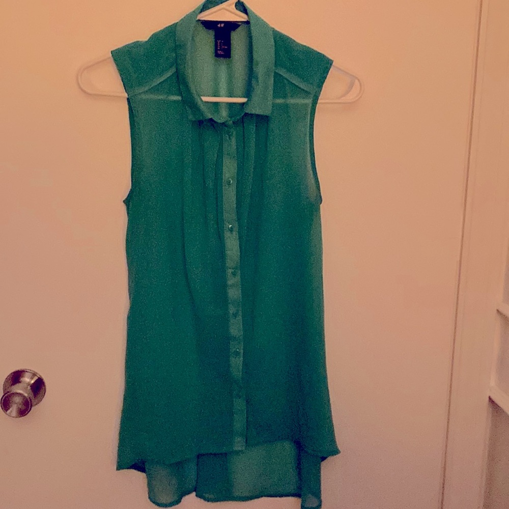 H&M sheer short sleeve top